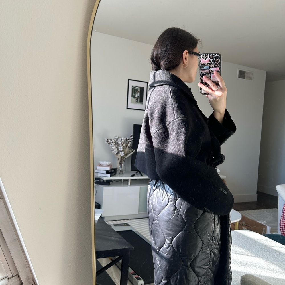 Boohoo Black Trench Coat - Picture 6 of 8